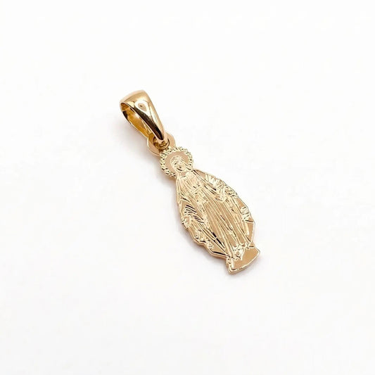 Dije Virgen Guadalupe Relieve - 7mm x 22mm