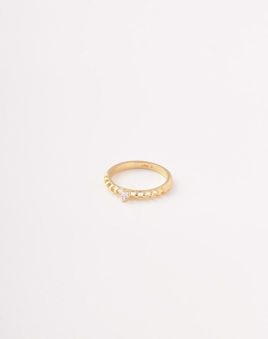 Anillo Puntos Circon Cristal