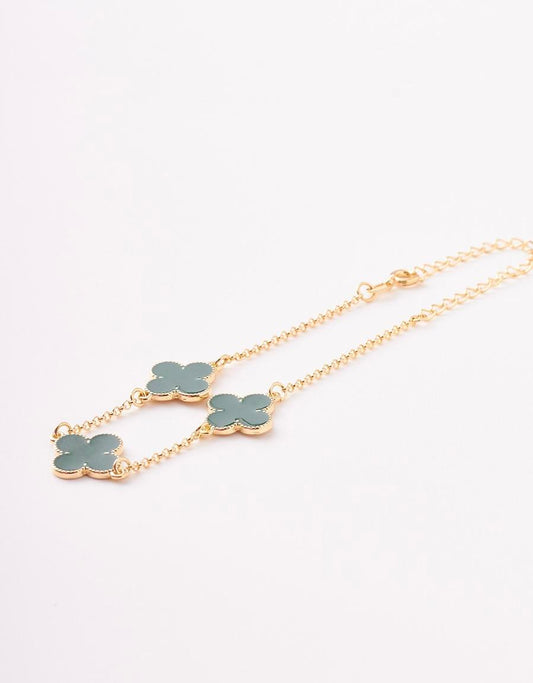 Pulsera Triple Trebol Imperial - 18cm