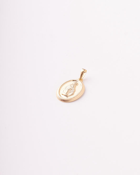 Dije Medalla Virgen Milagrosa - 15mm x 27mm