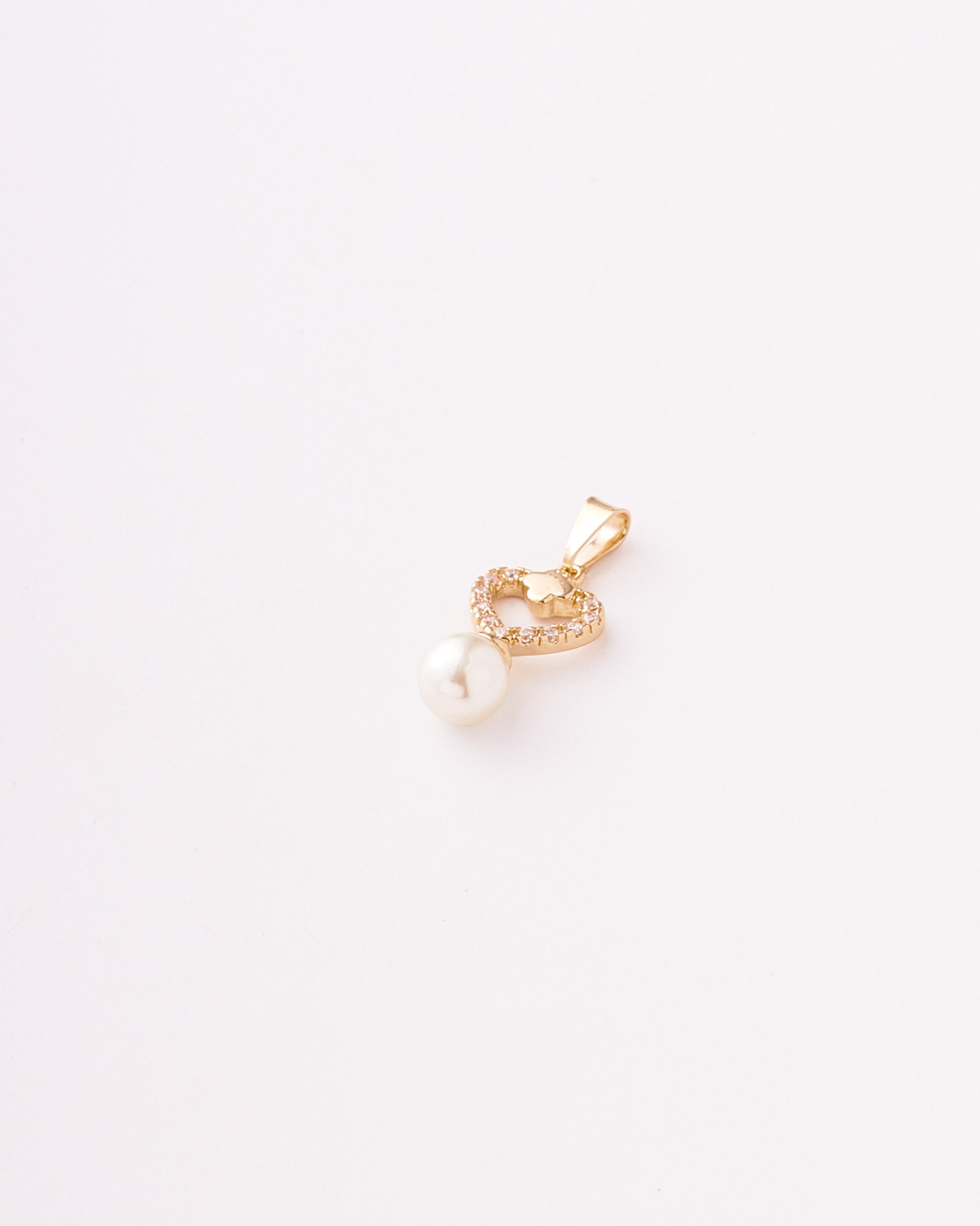 Dije Figura Corazon Circones + Perla