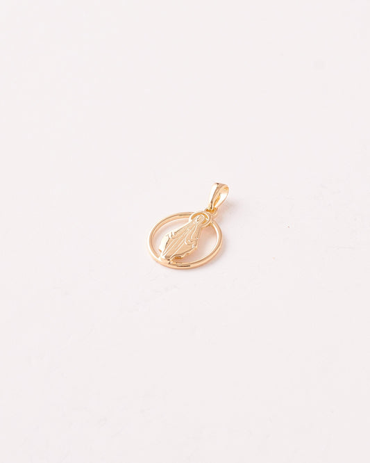 Dije Medalla Virgen Milagrosa - 7mm x 25mm