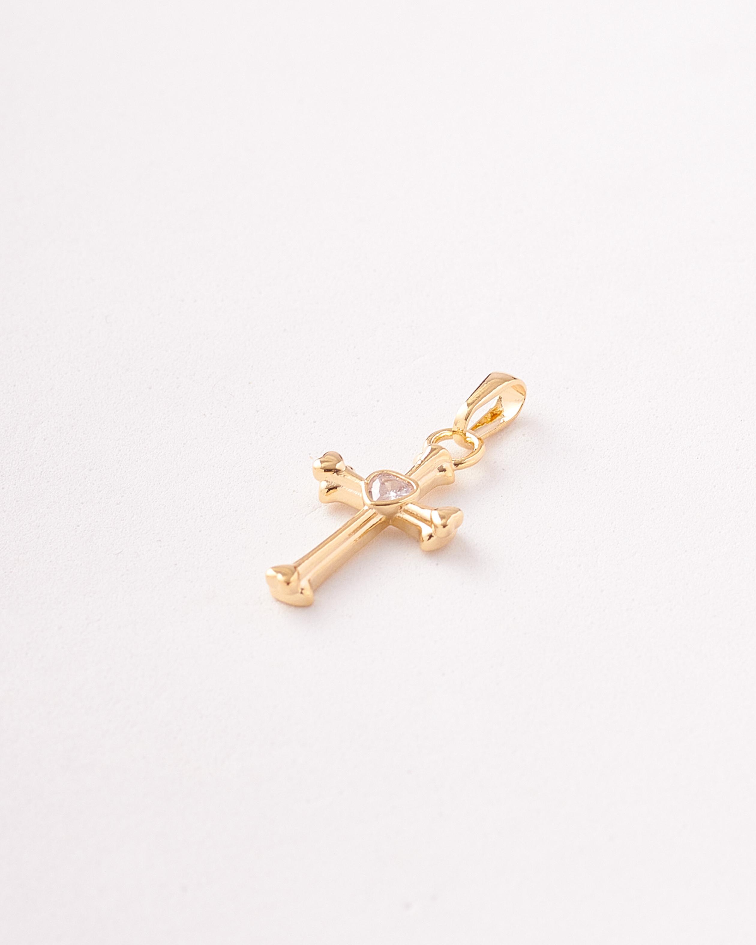 Dije Cruz Love Circon - 13mm x 34mm