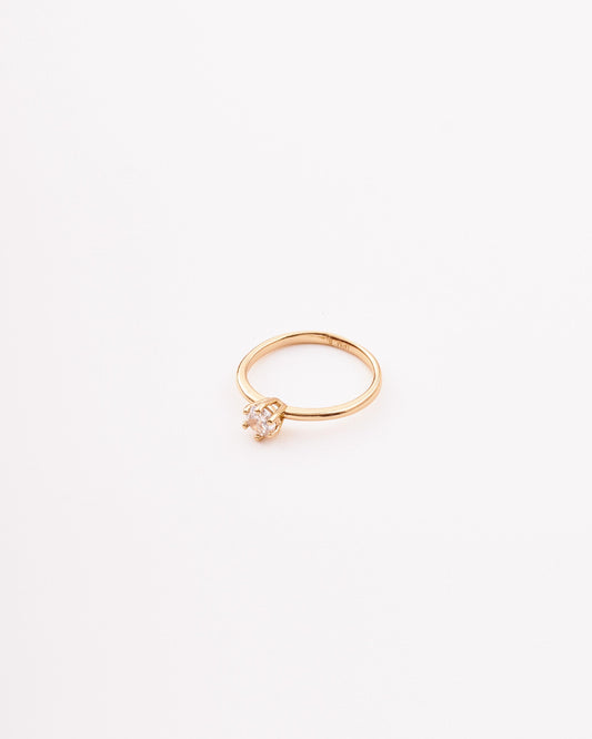Anillo Liso Circon Corona