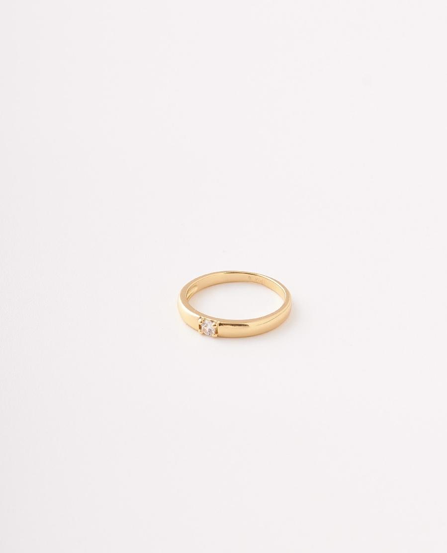 Anillo Liso Mini Circon