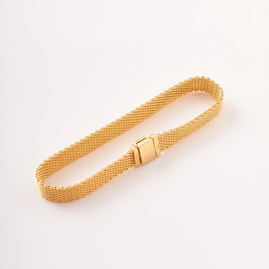 Pulsera Tejido Milanesa - 18cm x 7mm