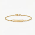 Pulsera Tejido Cubana Placa - 14cm x 1.5mm