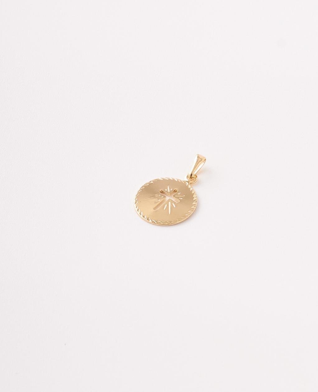 Dije Cruz Placa Diamantada - 17X26mm