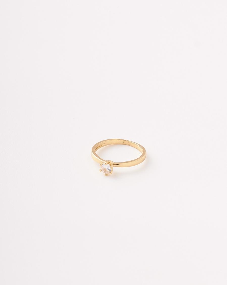 ANILLO LISO CIRCON CRISTAL