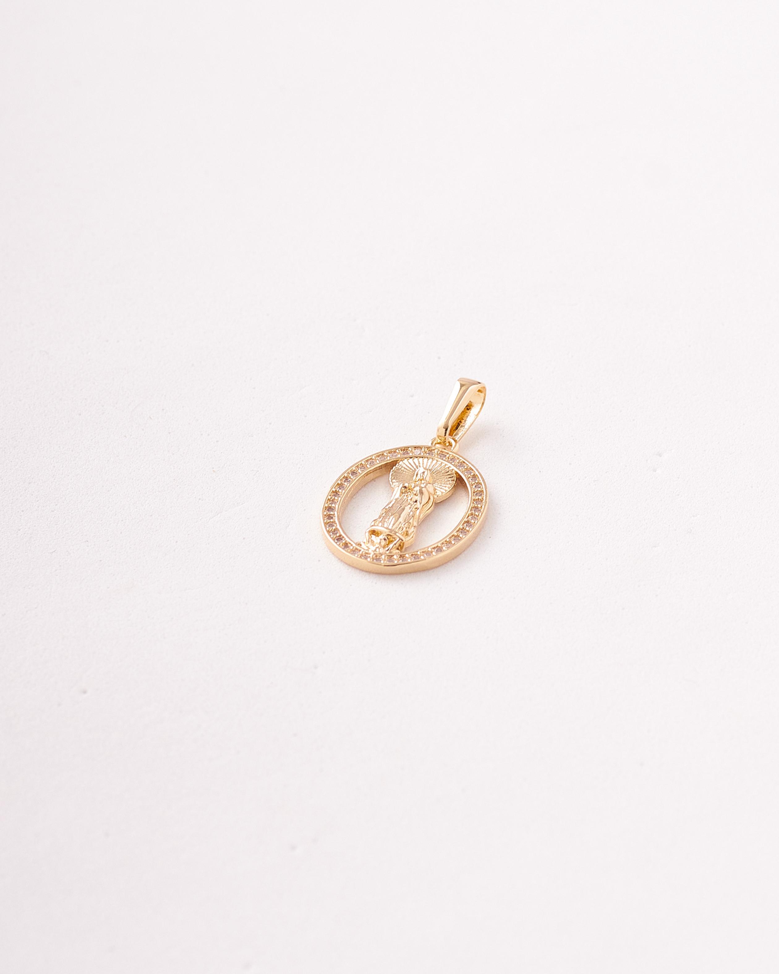 Dije Virgen De Guadalupe Circones - 16mm x 30mm