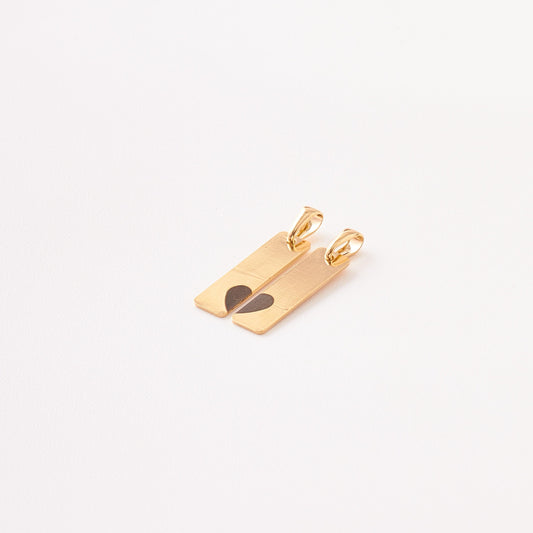 Dije Placa Duo Love - 6mm x 20mm
