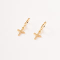 Aretes Cruz Circones - 9mm x 27mm