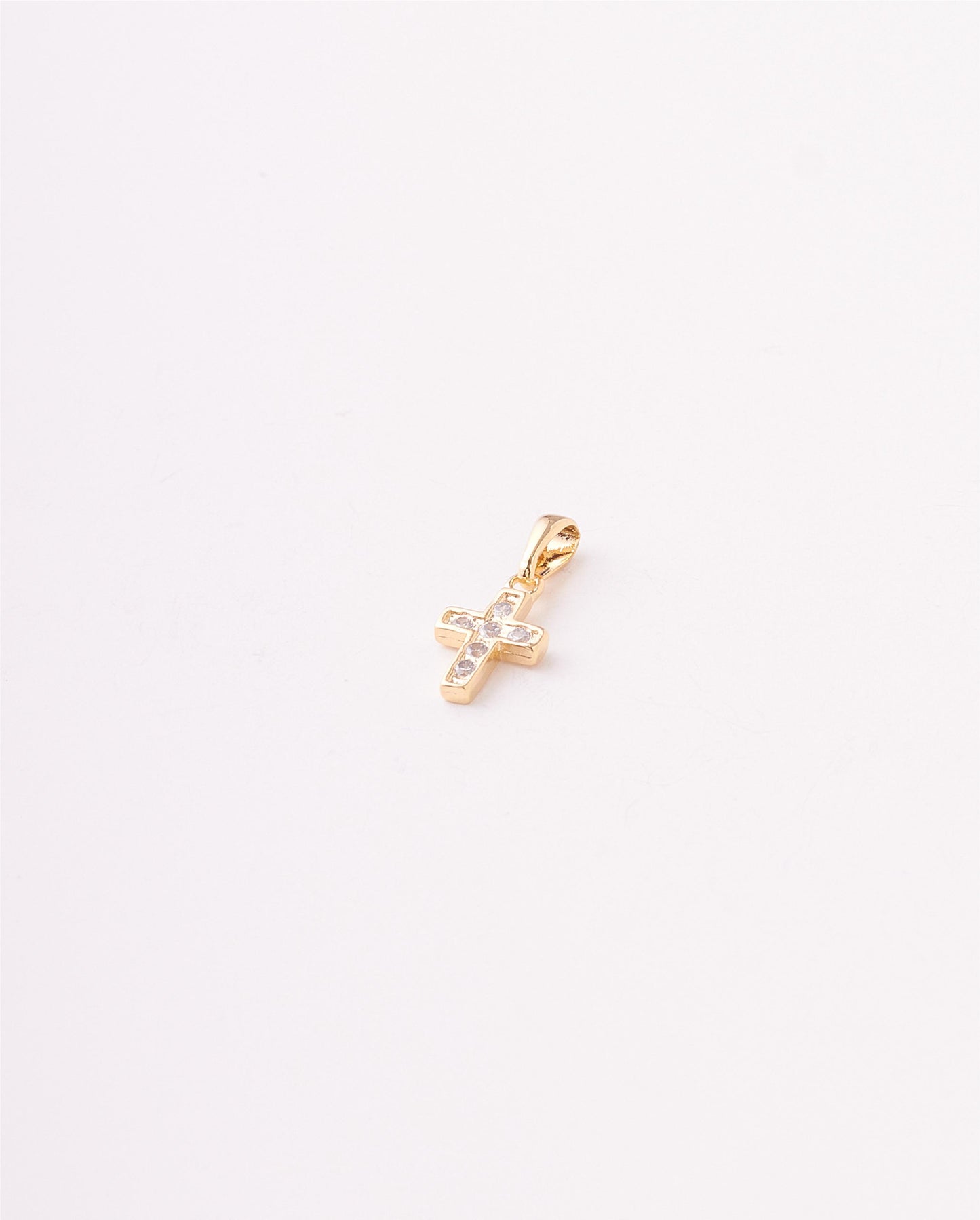 DIJE CRUZ CIRCONES CRISTAL MINI - 8X19MM