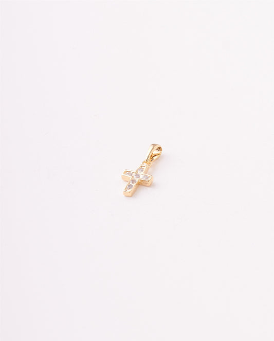 DIJE CRUZ CIRCONES CRISTAL MINI - 8X19MM