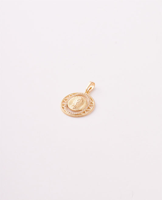 DIJE VIRGEN GUADALUPE DIAMANTADA CIRCONES CRISTAL